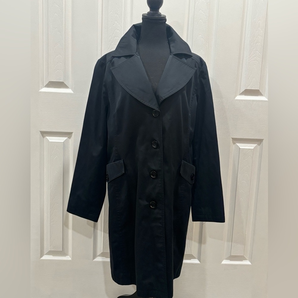 Michael Kors women's Black Trench Coat size XL